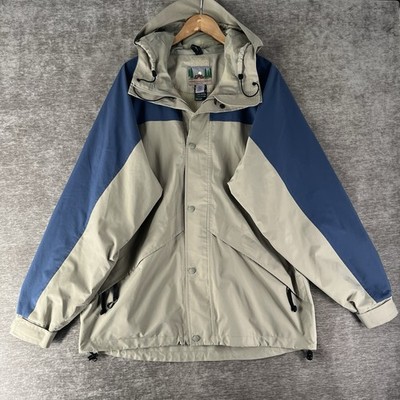 EMS Gore-Tex Parka Men s Large Khaki Beige Waterproof Hooded Jacket 8217F99