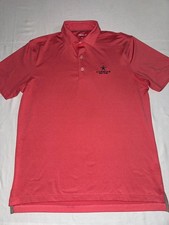 Johnnie O Performance Polo Salmon Men  s Size Medium  Cowboys GC  NWOT 