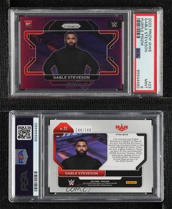 2022 Panini Prizm WWE Purple Prizm /149 Gable Steveson #23 PSA 9 MINT Rookie RC