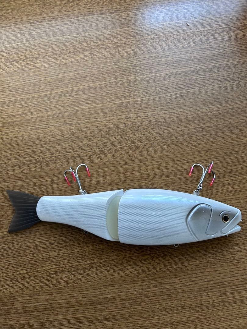 Roman Made MOTHER Custom Swimbait Realistic Fish Shape White 2 Hooks - Image 1