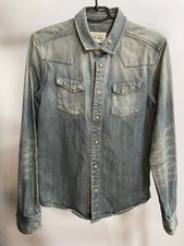 Men's AllSaints Spitalfields Lou Shirt Long Sleeve Denim Blue