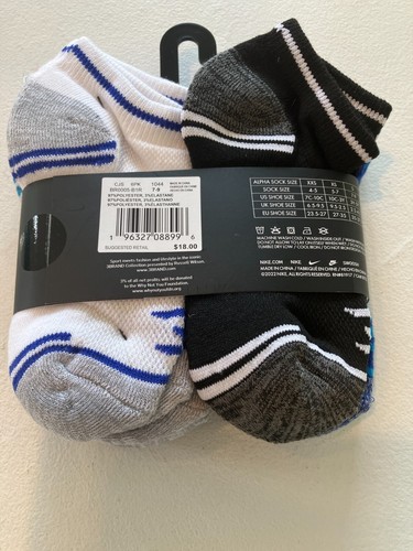 NIKE boys ankle socks 6 pair low-cushioned NEW size S tag price $18.00 - Picture 2 of 2