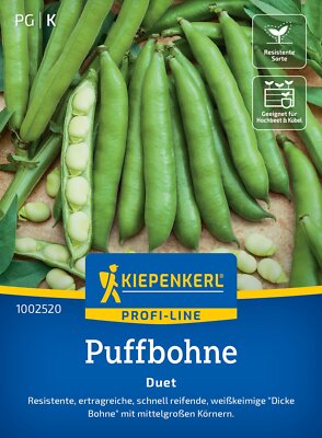 Puffbohne Duet, resistent, schnell reifende weißkeimige Dicke Bohne, Kiepenkerl