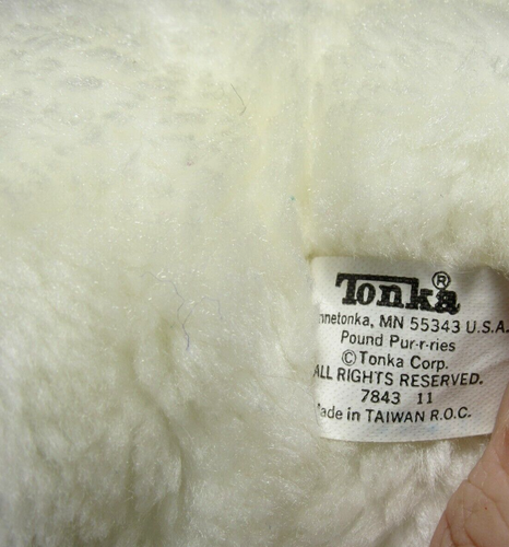 Crema de felpa de colección Tonka Pound Purries Pur-r-ries blanco roto marrón bronceado pelo largo gato - Imagen 4 de 7