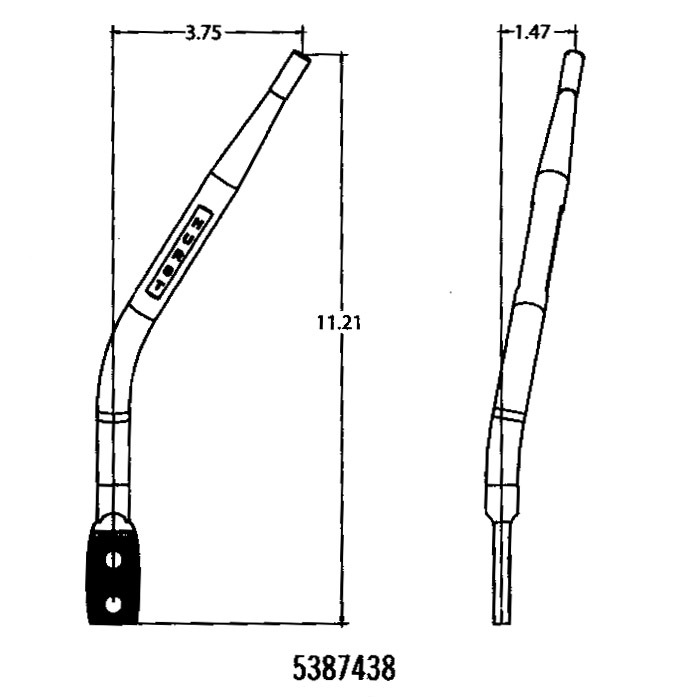 HURST 1969 Camaro 4 Speed Round Bar Shifter Handle Stick  BOLT ON 5387438 5325