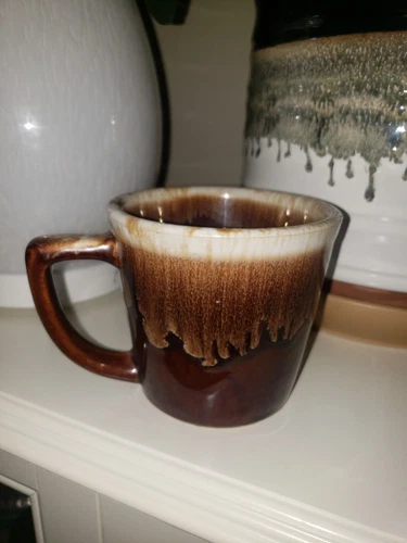 Vintage Brown Drip By Kathy Kale Coffee Mug..fall Winter 