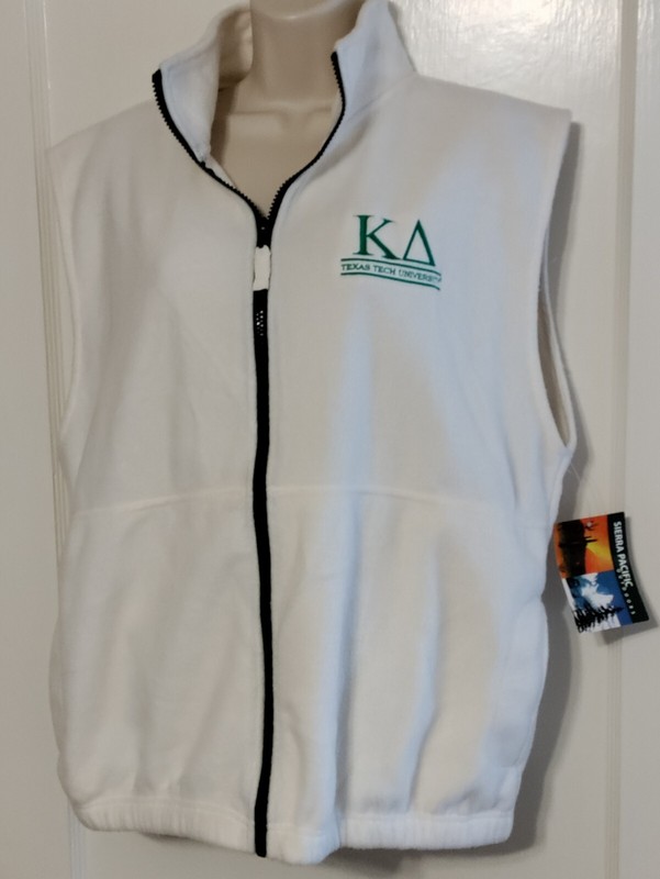 Kappa Delta Sorority Fleece Vest Jacket Size M Texas Tech University