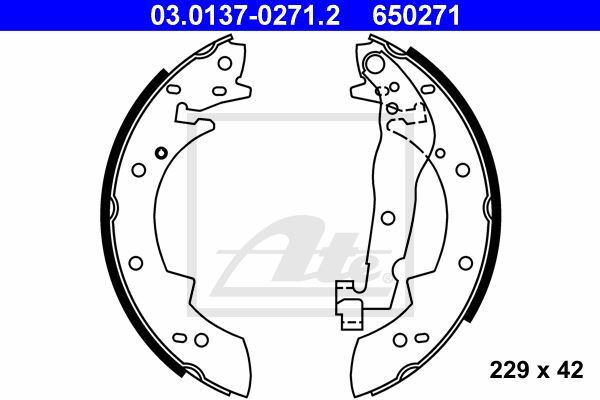 Kit mâchoires de frein Peugeot 405 II 1.9 D et Renault Espace II 2.1 TD