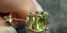 Peridot Earrings 1.6cttw ,14k Solid yellow gold In Basket, Butterfly Back