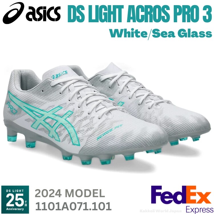 ASICS Soccer Cleats DS LIGHT ACROS PRO 3 White/Sea Glass 1101A071