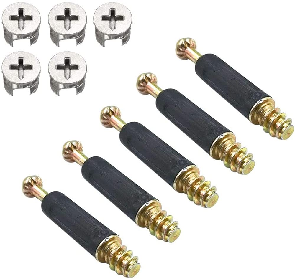 50 Sets Furniture Connecting Cam Lock Fittings with Dowel Cam Lock Connectors Fu