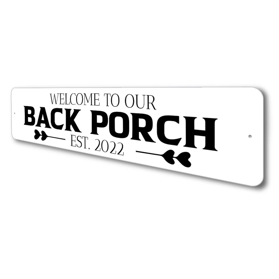 Welcome Back Porch Metal Sign - Imagem 4 de 4