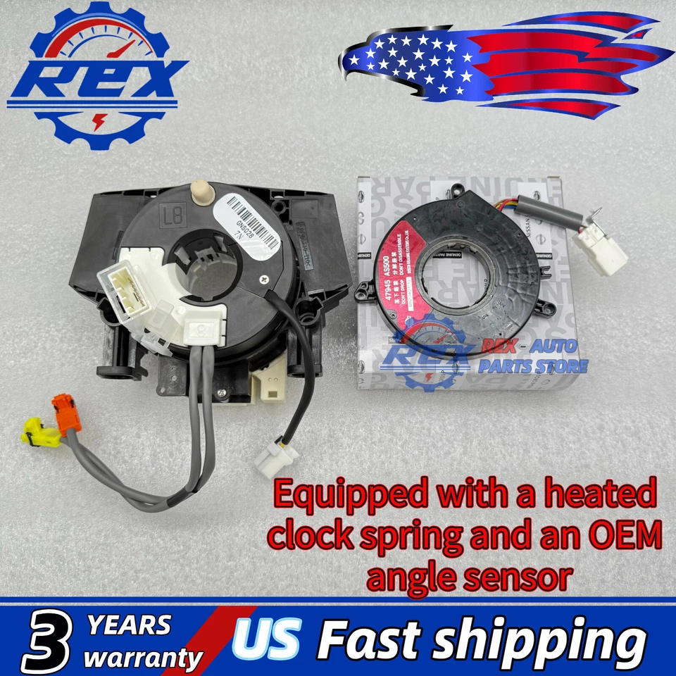 Mola de relógio com sensor de ângulo para Nissan Maxima Pathfinder Infiniti com aquecido - Imagem 2 de 4