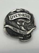 HARLEY DAVIDSON VINTAGE 75 YEAR ANNIVERSARY PEWTER 1978 AMF BELT BUCKLE