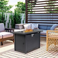 43 50,000 BTU Gas Fire Pit Table with Lid Pro...
