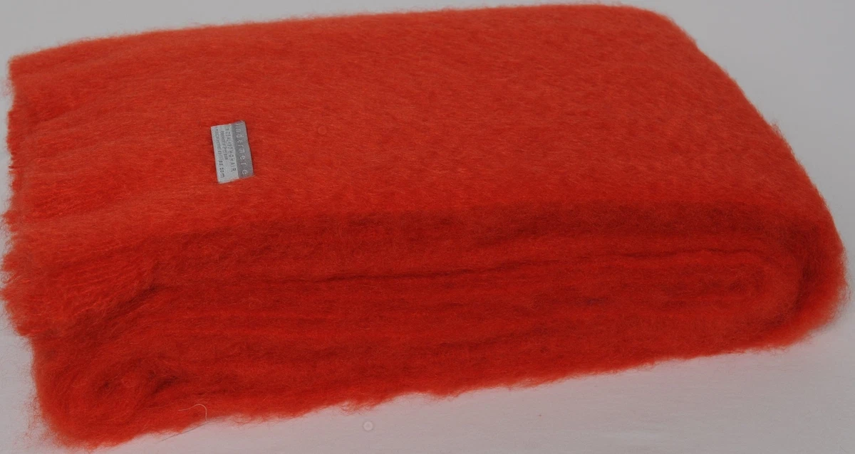 Masterweave Windermere Mohair Throw Rug Blanket Hibiscus