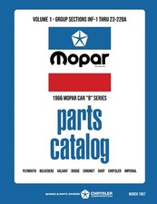 1966 Chrysler Car Body & Chassis Parts Book
