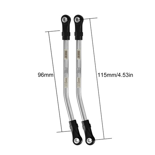 INJORA Stainless Steel High Clearance Links for TRX4 SCX10 II SCX10 III VS4-10 - Picture 19 of 36