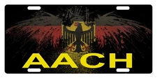 Germany Flag License Plate German Patriotic Emblem Aach