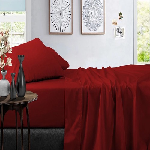 Ultimate Egyptian Cotton 1000TC 4 PCs Sheet Set Select AU Size Multi Colors - Foto 196 di 315