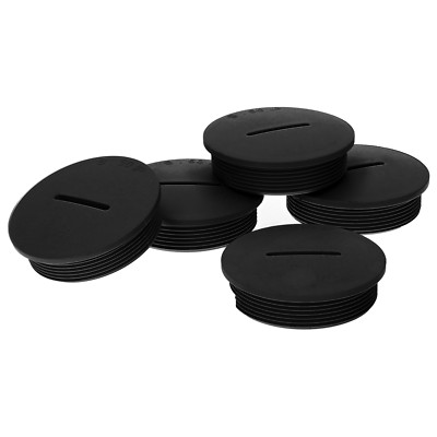 5 pieces Kalitec blind plugs plastic M32 round black cover plugs