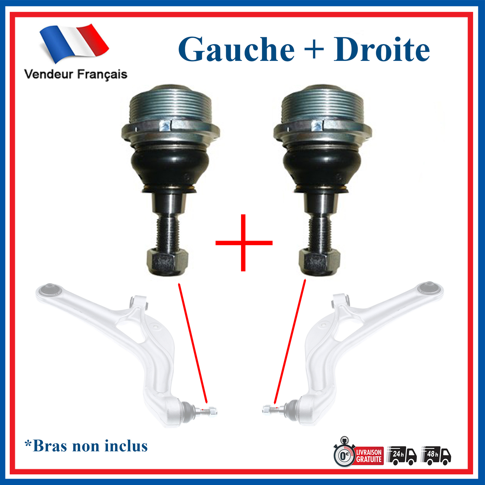 Rotule de suspension pour Clio et Megane 3 RS 2.0 16V remplace piece 8200725845