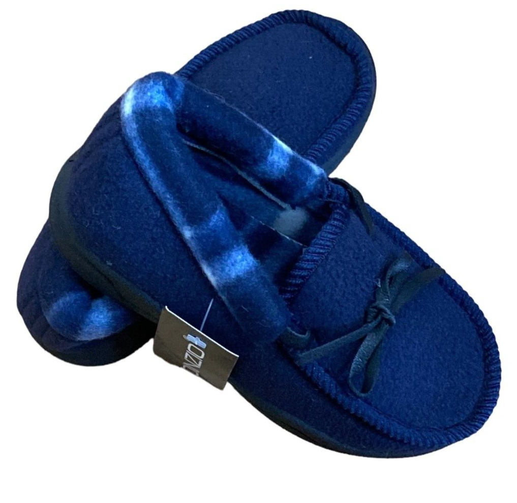 SAOLA pantofole bambini bambini blu stile mocassino suola spessa dura inverno caldo