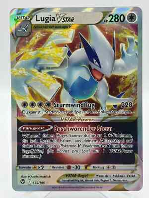 Lugia VSTAR 139/195 Ultra Rare Holo Near Mint Condition Silver Tempest