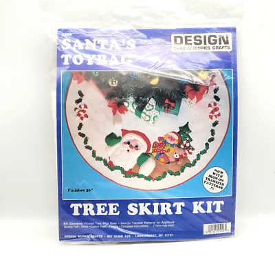 Christmas Tree Skirt Kit ''Santa's Toybag''  36'' Design Works Crafts Rare HTF Patt