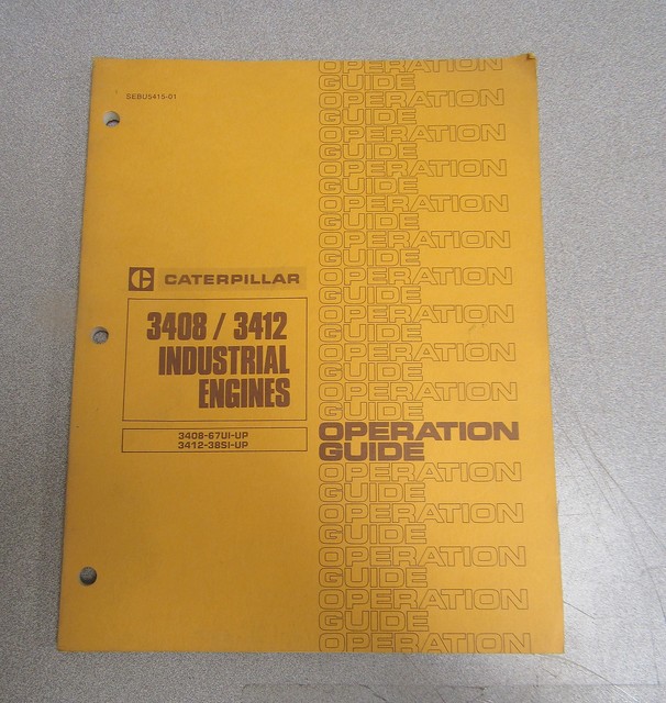 Caterpillar Cat 3408 3412 Industrial Engines Operation Maintenance