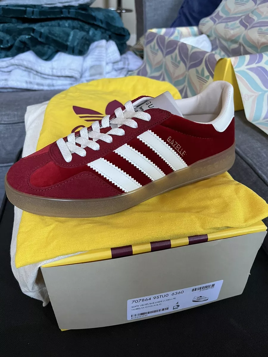 WOMENS' x Gucci Gazelle Sneaker &#034;Red Velvet&#034; W 5.5/M US 4 (W UK 4) | eBay