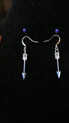 Handcrafted Native American ''Blackfoot'' Silver Arrow Earrings