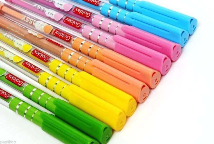 10 X Goldex Klassy Multicolor Ballpoint Pen Ultra Glide High Flow 