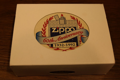 Zippo 60th Anniversary Lighter 1932-1992 mint unfired | eBay