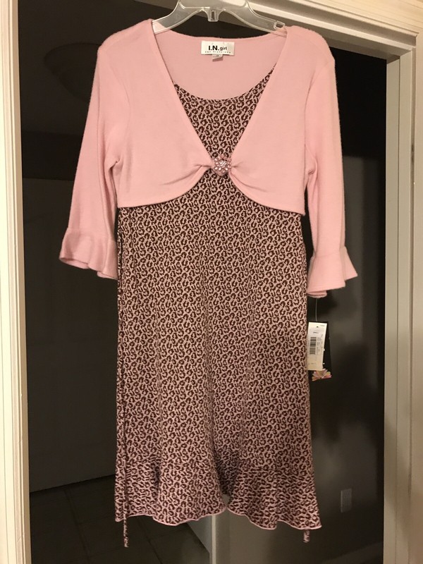 I. N. girl San Francisco 16 Long Sleeve Pink Sweater Dress - NWT $40 -Free Ship
