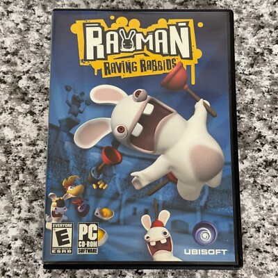 Rayman Raving Rabbids [PC CD-ROM 2006 Ubisoft 2-Disc Set] Complete Edition CIB
