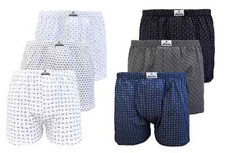 6 Boxer  uomo cotone largo taglie forti  fantasia in maglina di  100 %  MarcLuis