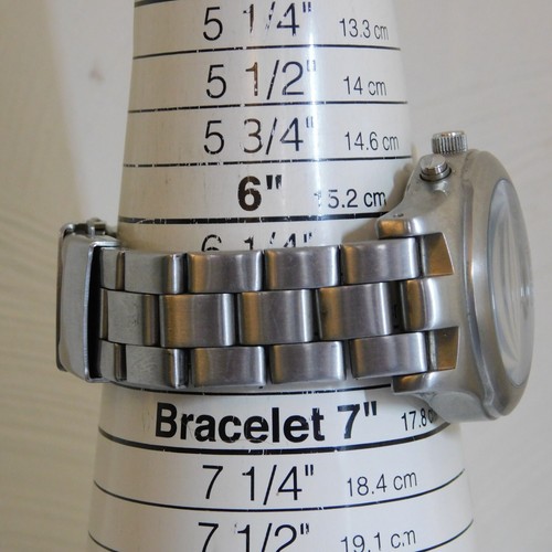 FOSSIL KALEIDO LI2081 All Stainless Steel Men's Watch Sz. 6 1/2" New Battery - Picture 10 of 10
