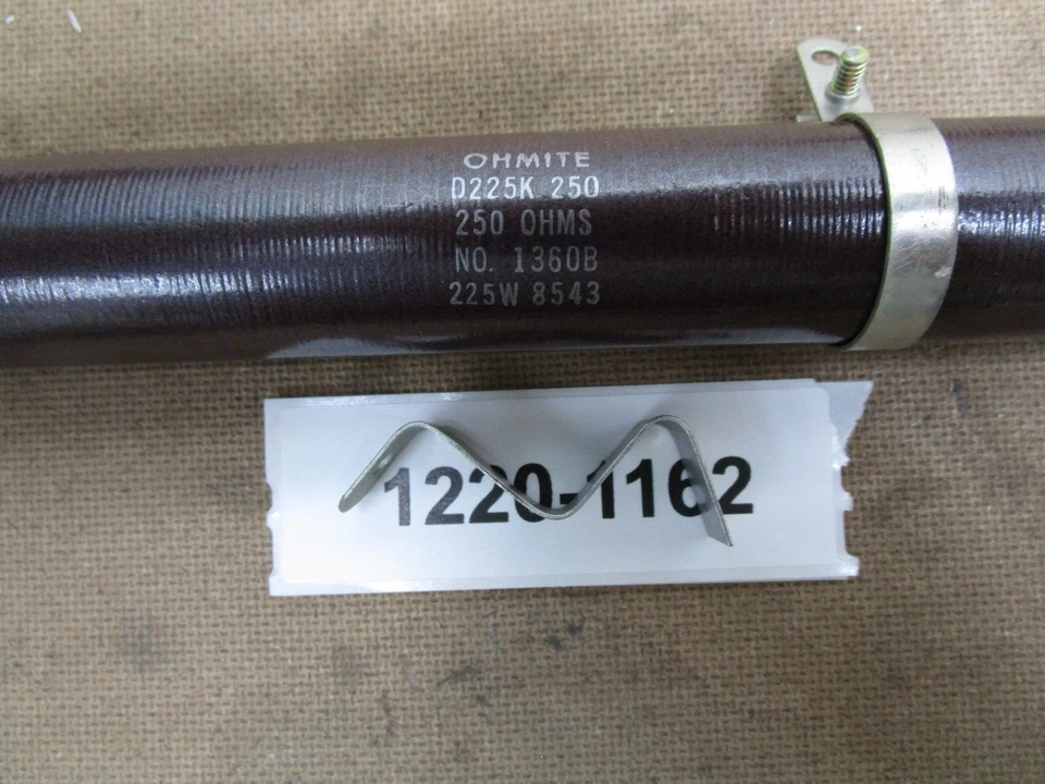 Resistencia esmaltada vítrea enrollada en alambre Omite D225K 250 250 ohmios Nº 1360B 225W 8543 Foto 2 de 2