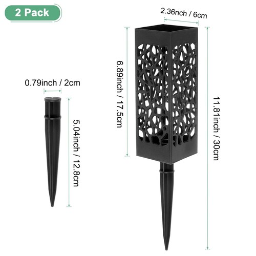2-Pack Cemetery Vases with Spikes Plastic Flower Holder Grave Decorations Dra... - Picture 3 of 7