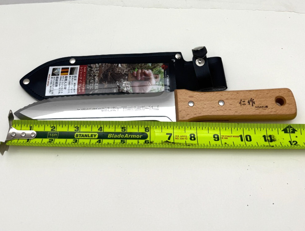 Weeding digging Hori Hori Garden tool Knife 7 inch blade NISAKU NJP650 w/sheath