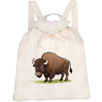 Canvas Rucksack / Backpack ''Cartoon Bison'' (RK00044687)