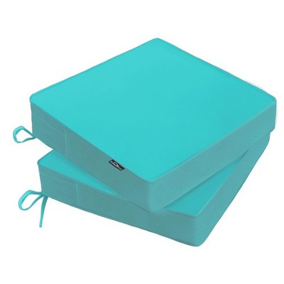 PatioGlow Outdoor Chair Cushions 19 x 19 x 3 Inch, 19'' x x 3'', Teal 