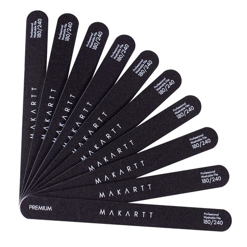 Makartt Nail File, 180 240 Grit Emery Boards For Nails, 10Pcs Professi