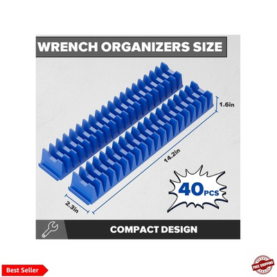 #ad 40PCS Modular Wrench Organizer Wrench Holder Wrench Tool Organizers for Too... $22.99