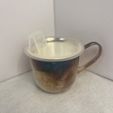 Leonard Silver Plated Baby Cup With Training Cover Vintage Sippy Cup Hong Kong