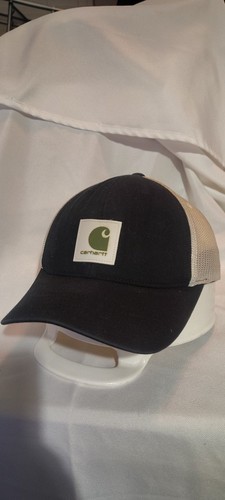 CARHARTT flexfit 110 mesh trucker hat black with white mesh SNAPBACK