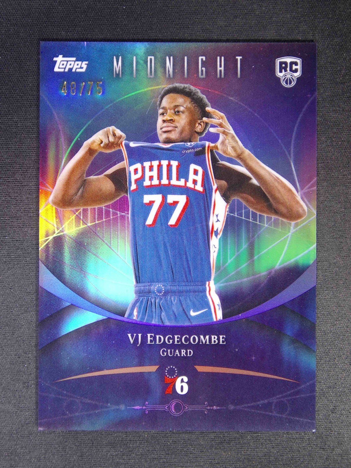 2025-26 Topps Midnight vj Edgecombe RC Rookie #63 Dusk /75