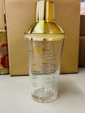 NEW Brouk & Co Skye Cocktail Recipe Shaker, 16 oz. Glass, Gold holiday gift