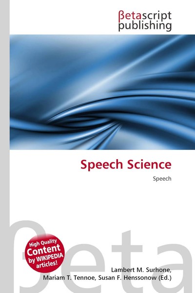 Lambert M. Surhone (U. A.) | Speech Science | Taschenbuch | Englisch (2026)-image